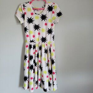 Dot Dot Smile Dress Girl's 5/6 Youth Black Fireworks Twirl Cap Sleeve NWT